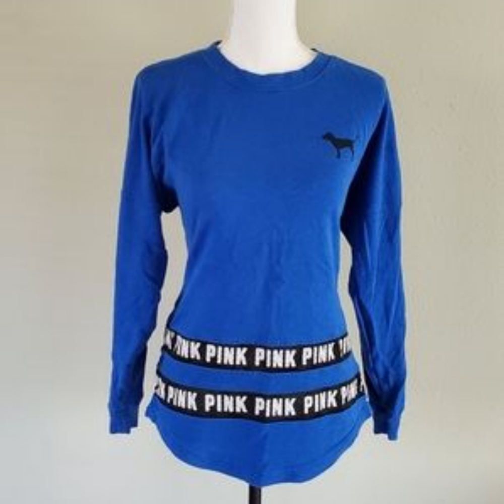 Vs pink large long sleeve mesh pullover